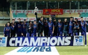 Team India scored a hat-trick of 'clean sweep'