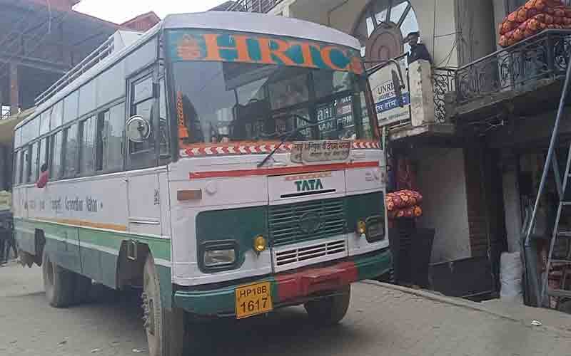 After 2 years, HRTC bus finally started running in Sangrah on Sunday