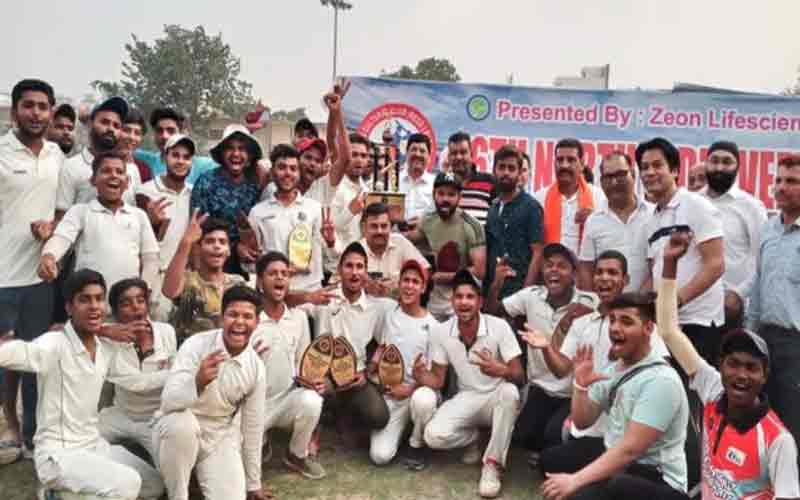 North Indian Veer Shivaji Cricket Trophy captured by Saharanpur