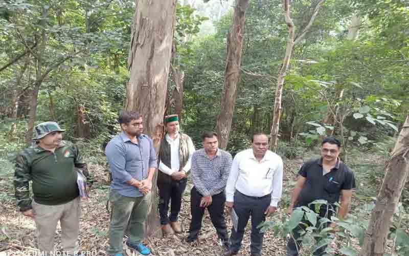 पौढ़ीवाला में पुलिस लाइन बसाने की तैयारी, वन समेत पुलिस विभागों ने किया  निरीक्षण